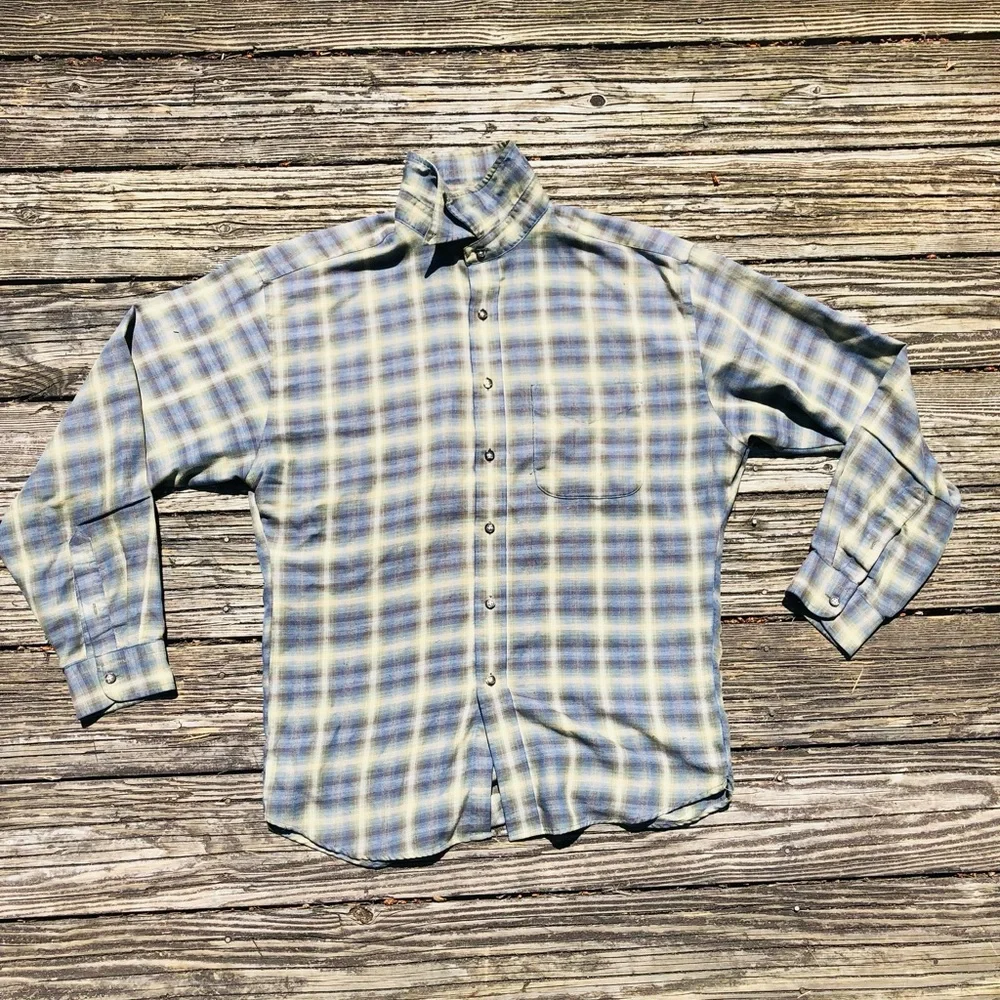 Van Huesen Plaid Y2K Flannel - Picture 1 of 3